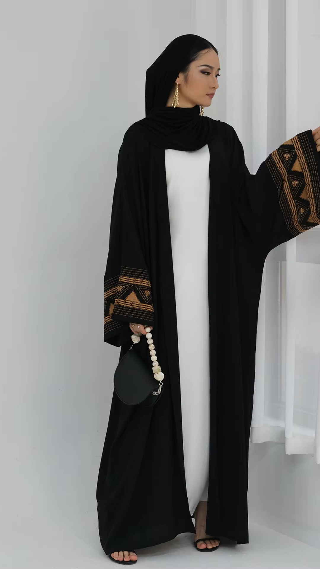Traditional Embroidered Abaya